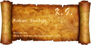 Kakas Ibolya névjegykártya